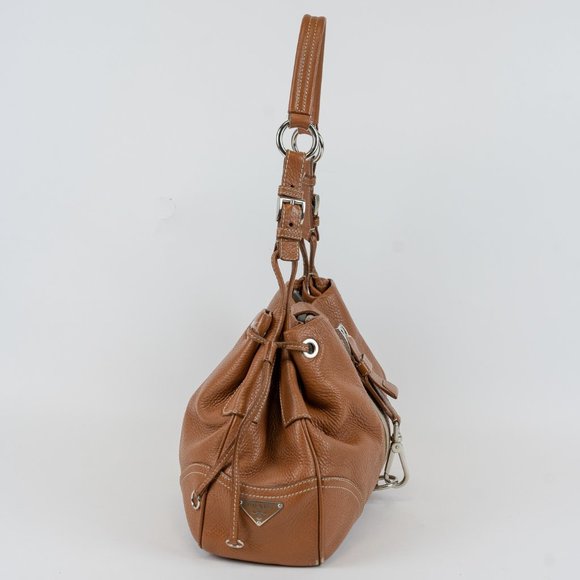 Prada Striped Leather Shoulder Bag - Picture 3 of 9